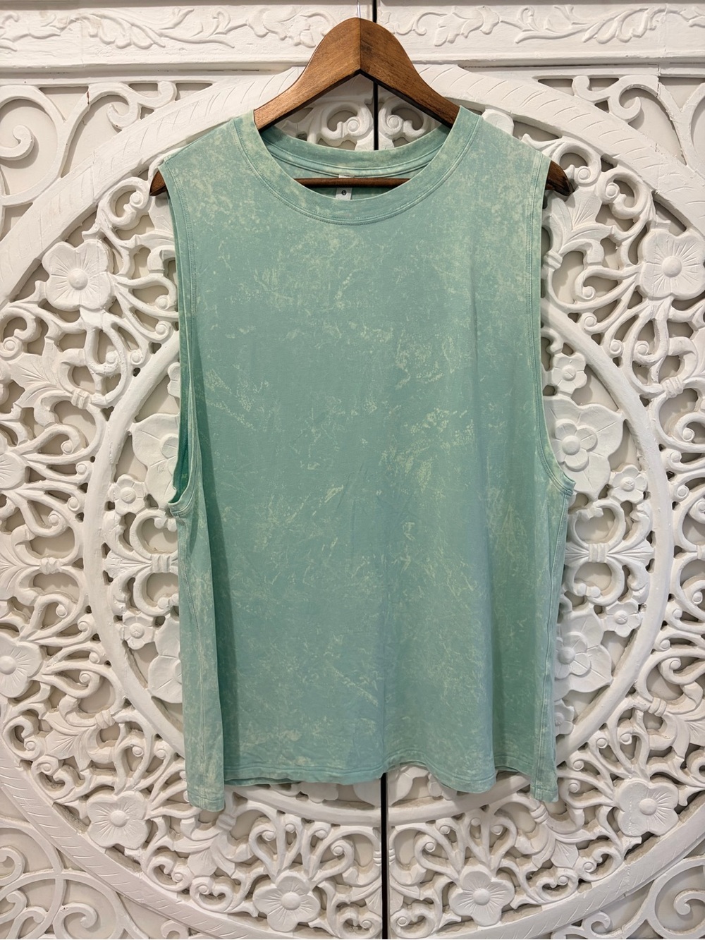 Lululemon Acid Wash Pima Cotton Muscle Tank Mint Green Size 12